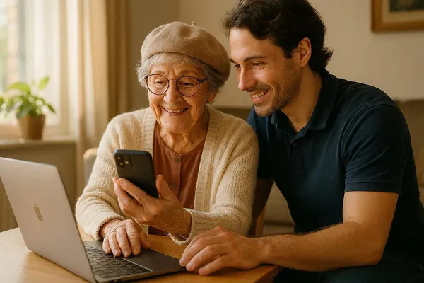 Formation smartphone senior domicile Cannes